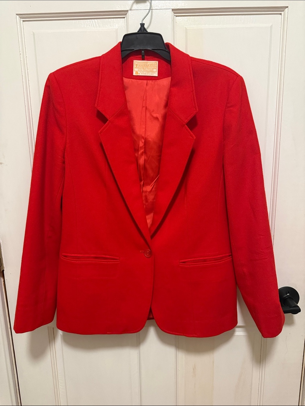 Pendleton Red Women's Blazer Jacket - Single Button